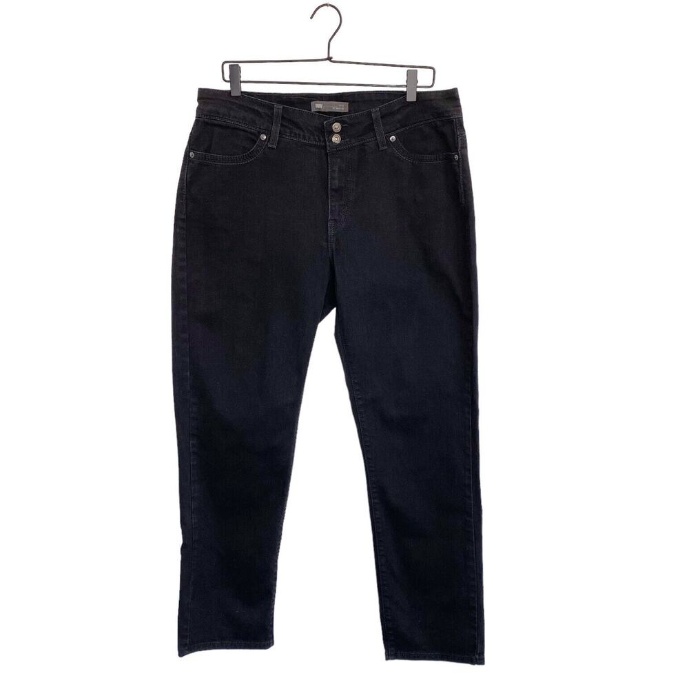 Levi's 529 Curvy Skinny Leg Black Jeans 16M 33 x 32 Black Tab 29" Inseam Measure